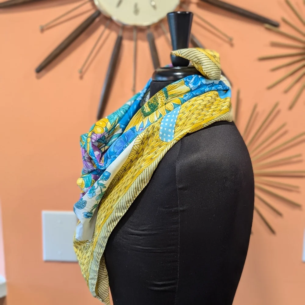 Vintage Scarf Retro Pastel Cottagecore Aesthetic Hippie Feminine Floral